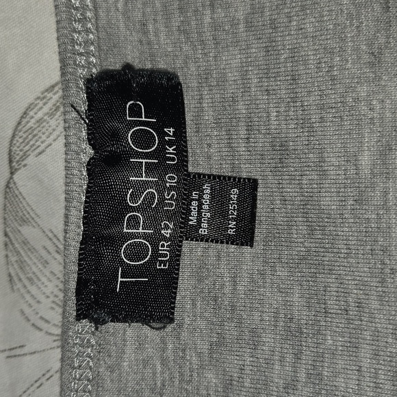 Topshop Light Gray Midi Dress - Picture 3 of 6